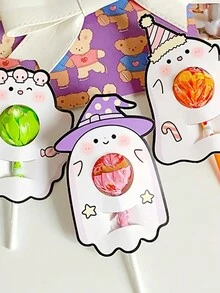 30 tấm thiệp chúc mừng Halloween hình ma kẹo mút dễ thương, thiệp chèn kẹo hoạt hình vui nhộn, thích hợp cho Halloween, Lễ Tạ ơn, Tiệc sinh nhật, Hoạt động trung tâm thương mại, Trang trí kẹo, Trang trí tiệc Halloween, Quà tặng Halloween, Giáng sinh - Nhiều màu - Xem 1