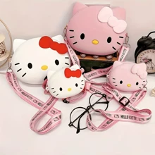 Sanrio 1pc Cute Crossbody Bag, Cartoon Cute Hello Kitty Sling Bag [The Size Of The Change Bag Is Based On The Size Of The Red Arrow Chart],Boho Vibes