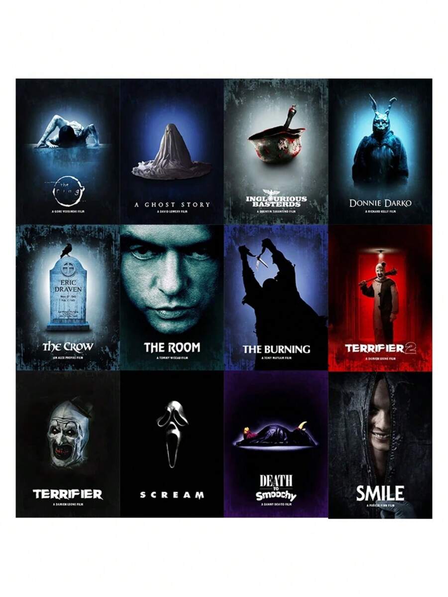 1 件恐怖电影海报帆布印刷恐怖极简主义电影图片墙装饰图片墙艺术适用于游戏室家庭无框架 - 彩色 - 查看 1