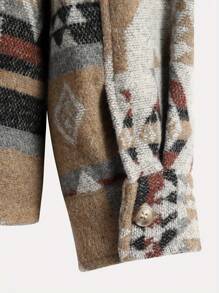 Men's Fashion Thick Long Sleeve Shacket, For Fall - Multicolor - View 4