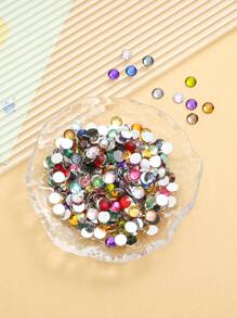 2mm至6mm銀底樹脂彩色水鑽，非熱固式平底背膠亮面水鑽，適用於手工DIY服飾、鞋子、包包、瓶子及手機殼裝飾 - 6MM(300pcs) - 查看 13