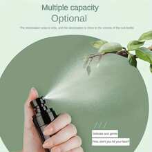 1 件可再填充细雾喷雾瓶，适用于头发、植物、清洁和护肤的连续喷雾，便携式旅行液体容器，易于清洁 - 黑色 - 查看 6