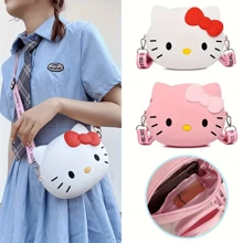 Sanrio 1pc Cute Crossbody Bag, Cartoon Cute Hello Kitty Sling Bag [The Size Of The Change Bag Is Based On The Size Of The Red Arrow Chart],Boho Vibes
