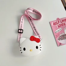 Sanrio 1pc Cute Crossbody Bag, Cartoon Cute Hello Kitty Sling Bag [The Size Of The Change Bag Is Based On The Size Of The Red Arrow Chart],Boho Vibes