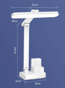 LED Desk Lamp White Light And Warm Light With Eye Protection, Ideal For Reading And Studying, Plug-In And Versatile For Bedside Or Desk - White - View 2
