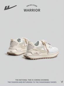 Scarpe da ginnastica casual con lacci e suola morbida alla moda per donne, scarpe sportive all'aperto confortevoli antiscivolo con suole spesse