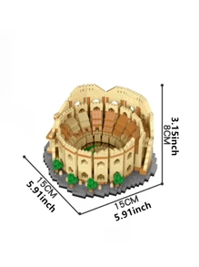 1 pieza Kits de modelo de edificios de arquitectura famosos - Coliseo, Torre Eiffel, Casa Blanca, Torre Elizabeth, Estatua de la Libertad, Torre Inclinada de Pisa, regalo educativo creativo rompecabezas 3D