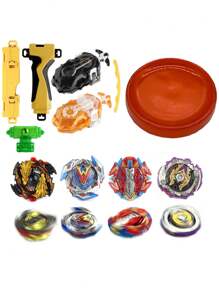 Battle Set With Detachable Handle - 2-In-1 DIY Spinning Top Toys For Birthday Gift - Multicolor - View 13