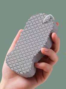 1 pieza Esponja exfoliante para baño, esponja de ducha suave y cómoda para una limpieza delicada de la piel, bolsa, organizador, almacenamiento, pinzas de pelo