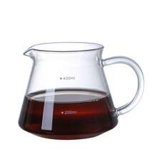 1 pieza Cafetera de compartir de 400 ml reutilizable con embudo de café y taza de filtro graduado, de vuelta a clases