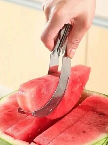 1pc Stainless Steel Watermelon Slicer, Melon Ball Machine Stainless Steel Melon Spoon With Corer, Multifunctional Fruit Cutter Kitchen Tools
