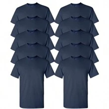 Gildan 5000 - Heavy Cotton Men's T-Shirt - 10 Pack UP To Size 4XL! Assorted Colors - Navy Blue - View 1