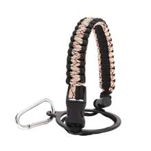 1pc Outdoor Parachute Cord Handmade Braided Cup Handle, Cup Sleeve, Durable Water Bottle Carrier For Outdoor Activities - Supports Up To 64oz