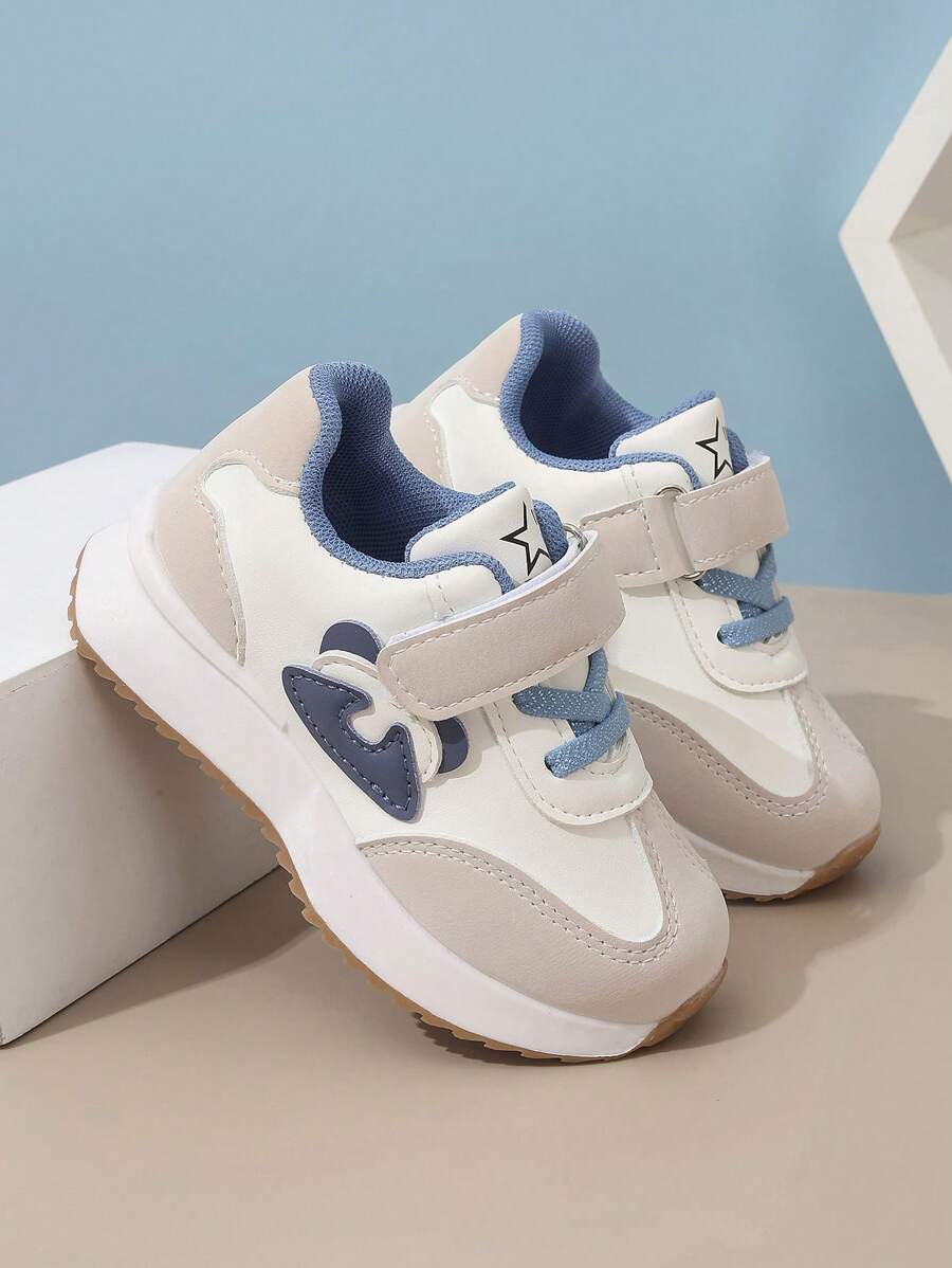 1-3 岁时尚儿童运动鞋，婴儿钩环幼儿步行鞋，儿童柔软休闲运动鞋 - 淺藍色 - 查看 1