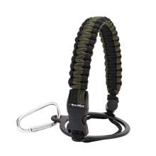 1pc Outdoor Parachute Cord Handmade Braided Cup Handle, Cup Sleeve, Durable Water Bottle Carrier For Outdoor Activities - Supports Up To 64oz