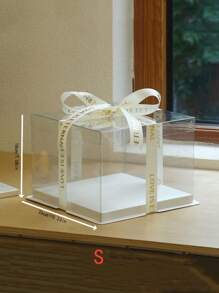 1 个透明装饰礼品盒 10.23 英寸 1 层/2 层/3 层礼品收纳盒适用于情人节物品收纳 - 查看 5