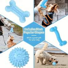 3/8pcs Random Set Durable Soft Rubber & Rope Puppy Chew Toys For Small Dogs, Promote Dental Health And Interactive Play, Suitable For Small Breeds - Multicolor - View 3