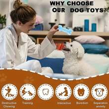 3/8pcs Random Set Durable Soft Rubber & Rope Puppy Chew Toys For Small Dogs, Promote Dental Health And Interactive Play, Suitable For Small Breeds - Multicolor - View 5