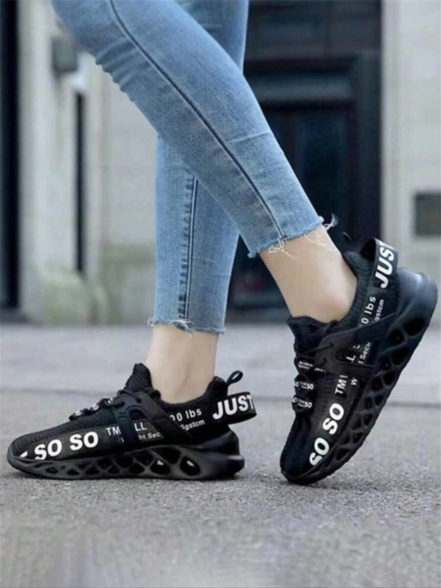 Mens Platform Shoes, Black Mesh Canvas Running Sneakers, Light Green