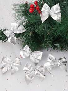 12/24/36pcs/Set Red Mini Christmas Tree Decorations Bows, Christmas Decorative Bows, Railings, Christmas Trees, Decor, Cute Wedding/Party/Home/Hanging Decorative Bows, Home Decor Bows Christmas Decorations Home Christmas Gifts Christmas Decor - Multicolor - View 6