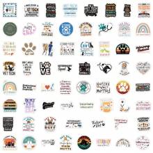 60Pcs Funny Veterinary Stickers And Laptop Decals, Vet Stickers, Veterinarian Stickers, Funny Veterinary Gifts, Gifts For Veterinarian, Gift For Veterinarian Office, Vet Gifts, Veterinarian Gifts - Multicolor - View 5