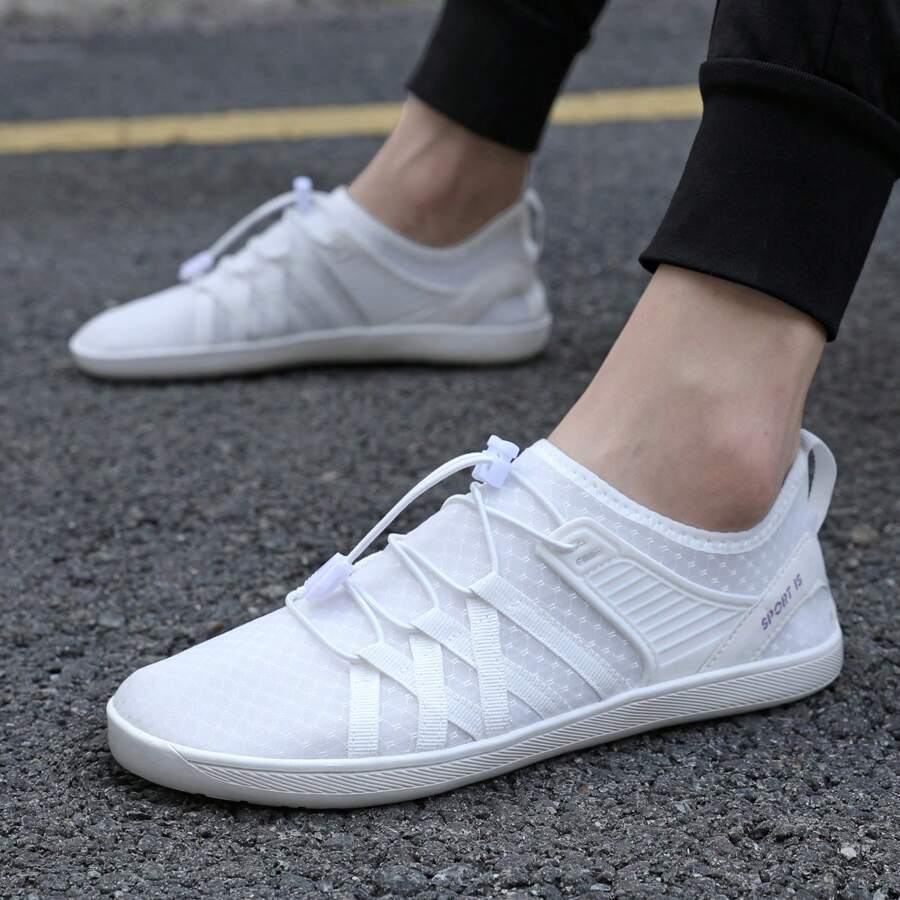 Women's Casual Sports Shoes Anti-Slip Durable Outdoor Low-Top Sneakers Flat Loafers Daily Walking Shoes - White - View 1