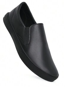 Slip On Shoes Casual Men's Yacht Sneakers Women's Easy Wear Elastic Lightweight Comfortable - 黑色 - 查看 6