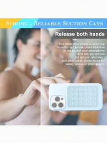 1 Stück Dreifarbige Silikonhaftnäpfe Quadratische Handyhülle mit Silikonhaftnäpfen, 24 Stücke große Silikonhaftnäpfe für Handy