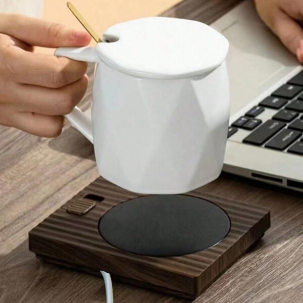 Chauffe-tasse à café, chauffage à température constante, équipé d'un capteur de gravité, le fait de placer la tasse déclenchera le chauffage, et le fait de soulever la tasse coupera le chauffage. Convient pour le café, le thé, le lait et le chauffe-tasse. Cadeau pour les amis et la famille