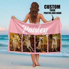 1 pezzo Asciugamano da spiaggia personalizzato con foto e nome, asciugamano da bagno personalizzato, asciugamano da piscina per adulti, asciugamano da bagno di Ren, regalo per vacanze, asciugamano da spiaggia, regalo commemorativo per la coppia sposata, regalo per San Valentino/compleanno, per amici/coppie/famiglia/animali domestici, asciugamano da piscina per adulti, regalo per vacanze, asciugamano da spiaggia, articoli essenziali per matrimoni, accessori per auto, Pasqua, viaggio estivo, articoli essenziali per l'estate, spiaggia, piscina, necessità per il bagno, multifunzionale, anti-muffa, decorativo, riutilizzabile, raffinato, elegante, di alta qualità, adorabile, moderno, colorato, morbido, confortevole, personalizzato, unico, regalo ideale per lui, regalo ideale per lei, lei, ragazzo, ragazza, papà, mamma, famiglia, amici, figlio, figlia, cucina, sala da pranzo, camera da letto, ufficio, soggiorno, casa, giardino, sala da tè, decorazione bagno per vacanze