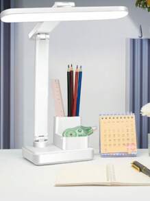 LED Desk Lamp White Light And Warm Light With Eye Protection, Ideal For Reading And Studying, Plug-In And Versatile For Bedside Or Desk - White - View 8