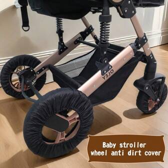 2 pezzi Copri ruota di passeggino per bambini antisporcamento, impermeabile, antipolvere per andare fuori e rientrare a casa per mantenere pulito l'interno