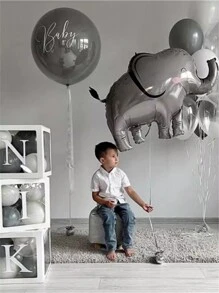 1/3/5pcs Elegant Elephant Balloon Set, Suitable For Birthday Decoration And Party Decoration - Great For Photo Shooting And Room Decor - Grey - View 3