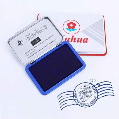 1pc/2pcs/3pcs/4pcs Square Metal Ink Pad, Quick-Drying Water-Based Ink, Ink Pad For Stamps, Seals, Stamps, Suitable For Students, Teachers, Accountants, Finance Staff, Stamping, Fingerprinting, Back To School, School Supplies, Office Supplies (Note: Not Suitable For Silicone Stamps, Glass Stamps)