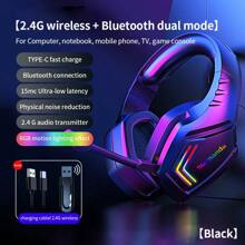 Wireless Gaming Bluetooth Headset Headset Noise Canceling Headset Black No Light Edition