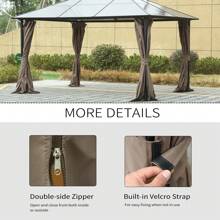 10' X 20' Pop Up Canopy Tent With Netting, Heavy Duty Instant Sun Shelter, Large Tents For Parties With Carry Bag For Outdoor, Garden, Patio, Cream White
