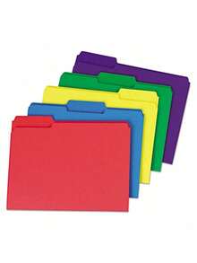 Heavyweight File Folders - Letter, Assorted - Multicolor - View 2