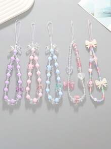 1 Stück süße klare Kristall Schleifen Handytasche Anhänger, künstlicher Kristall Anhänger als Taschenzubehör, süßer künstlicher Kristall Perlen Schlüsselanhänger Armband, Retro Charm Geldbörse Tasche Rucksack Auto Charm für Frauen und Mädchen, klarer Kristall Anhänger als geeignetes Geschenk für Freunde, Verwandte, Liebhaber, Mütter, Familie, Freunde, Geburtstag, Feiertage, Handyanhänger, Handykette