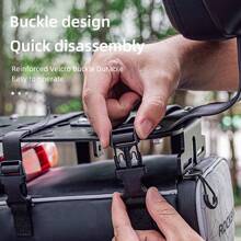 ROCKBROS Motorcycle Electric Bicycle Rear Bag 4L Luggage Storage Bag Reflective Waterproof Bicycle Saddle Bag Rear Load Bag Luggage Bicycle Bag Luggage Storage Bag - Black - View 6