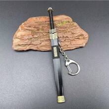 12cm/4.7in Ancient Chinese Style Sword Model Decor, Includes Qin Shi Huang Sword, Ru Yi Sword & Yue Wang Sword, Collectibles & Keychain - Multicolor - View 7