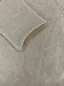 Women's Solid Color Batwing Sleeve Round Neck Knit Sweater