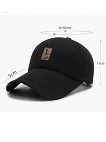 1pc Unisex Canvas Outdoor Solid Color Sunshade Cap, Korean Version Men's Summer Sun Hat Black Ins Brand Women's Casual And Versatile Baseball Cap, Extended Brim Cap Baseball Cap Sunhat - Multicolor - View 7