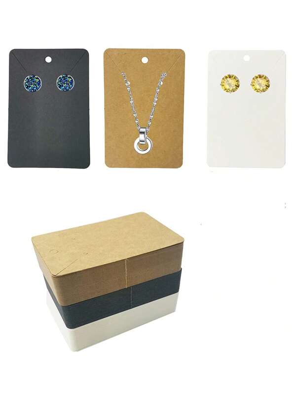 50/100/200pcs Gift Packaging Label Cards For Necklace And Earring Display Organizers