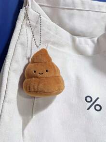 Lindo y divertido llavero con forma de excremento, muñeco de peluche relleno como colgante de bolso - Multicolor - Ver 8