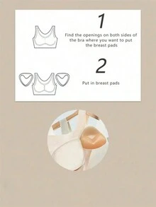 1 Pair Silicone Triangle Thickening Enhancer Pads For Sports Bras And Push- - Multicolor - View 6