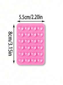 1 Stück Dreifarbige Silikonhaftnäpfe Quadratische Handyhülle mit Silikonhaftnäpfen, 24 Stücke große Silikonhaftnäpfe für Handy
