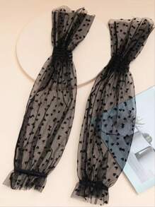 1pair Black Sexy & Elegant Women's Sun Protection Arm Sleeves, Suitable For Outdoor Activities And Travel In Summer Halloween Wedding Valentine's Day