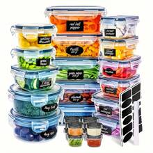 24PCS /3PCS /Separate Food Storage Containers Set With Lids Airtight, Leak-Proof, Kitchen Storage And Organization, Meal Prep, Reusable Lunch Containers, Transperent, Home Decoration, Christmas Gifts, Home Gifts, Room Decoration