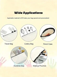 鲜花、爱情、万圣节、南瓜、骷髅、鬼魂、圣诞节、圣诞老人、圣诞树、麋鹿、手拿包、零钱包、洗漱包、化妆包、DIY、送女友、情人节、送妈妈、母亲节、旅行、包包、女包、旅行必需品、布包、自定义名称 - 米色 - 查看 8