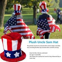 Uncle Sam Hat For 4th Of July Independence Day Patriotic Party Supplies American Flag Day Memorial Day Halloween Accessories